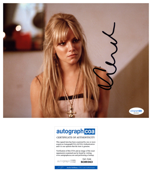 Sienna Miller Alfie Signed Autograph 8x10 Photo ACOA