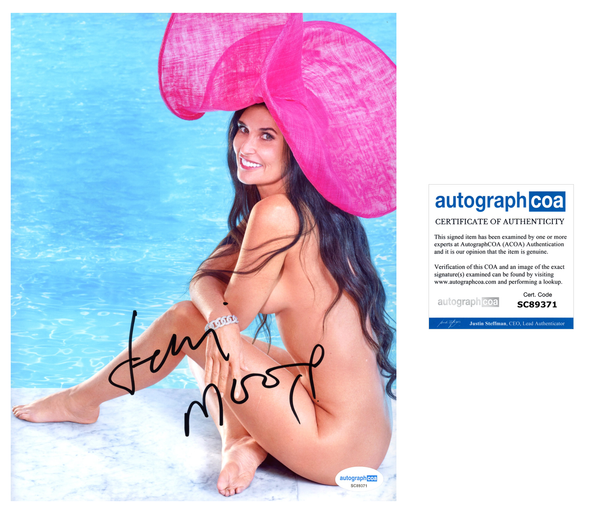 Demi Moore Striptease Signed Autograph 8x10 Photo ACOA