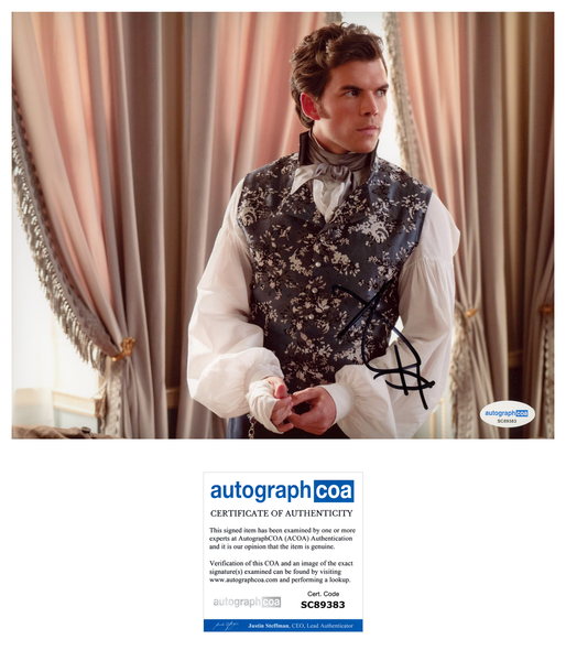 Luke Newton Bridgerton Signed Autograph 8x10 Photo ACOA