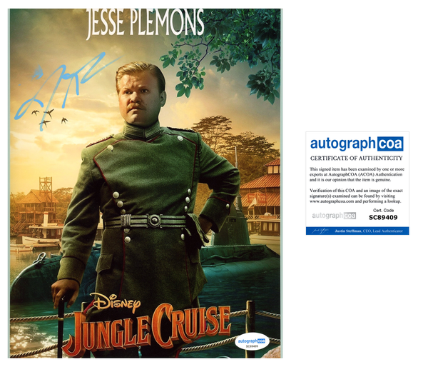 Jesse Plemons Jungle Cruise Signed Autograph 8x10 Photo ACOA