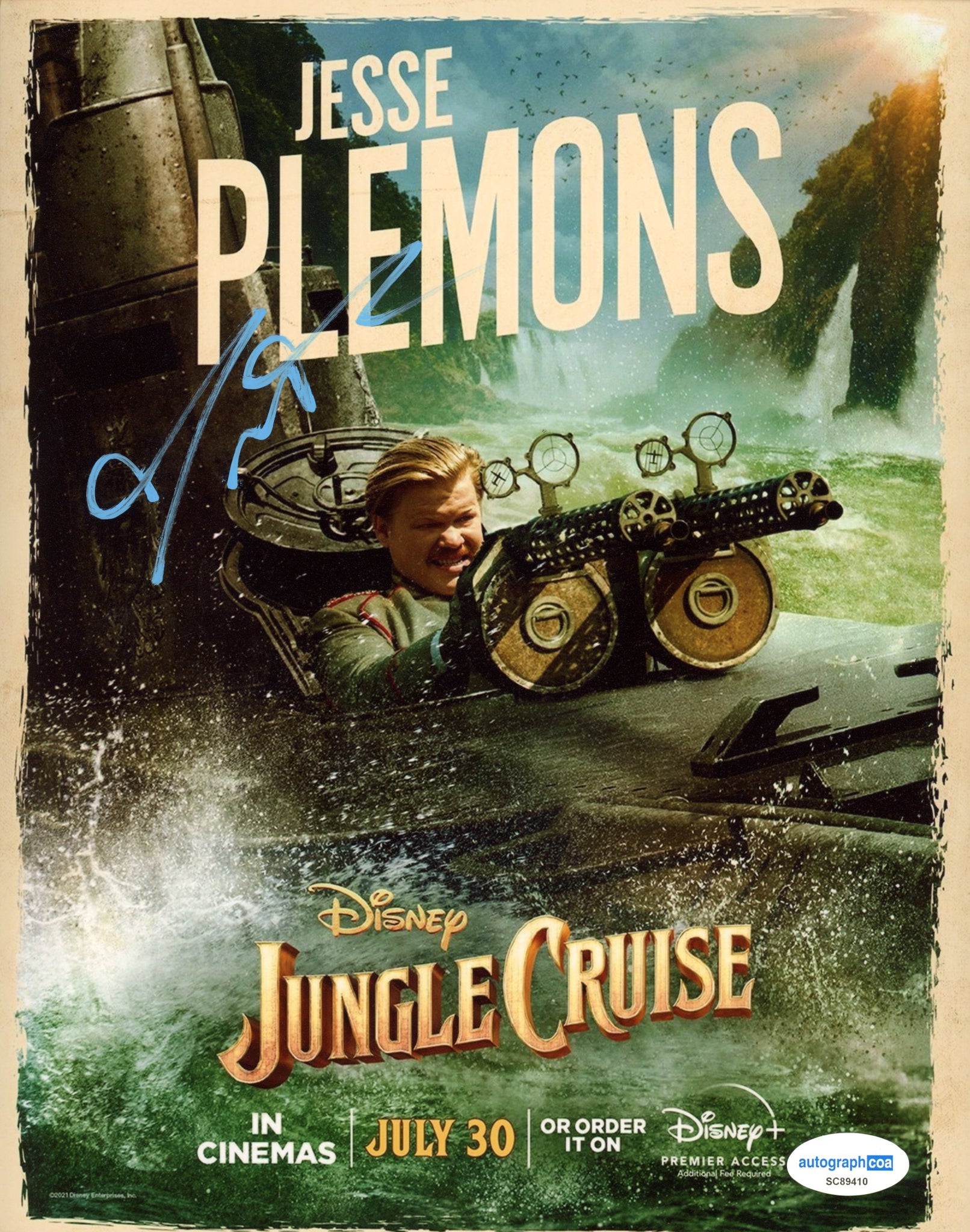 Jesse Plemons Jungle Cruise Signed Autograph 8x10 Photo ACOA