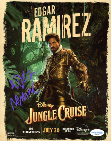 Edgar Ramirez Jungle Cruise Signed Autograph 8x10 Photo ACOA