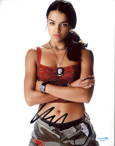 Michelle Rodriguez Fast and Furious Signed Autograph 8x10 Photo ACOA