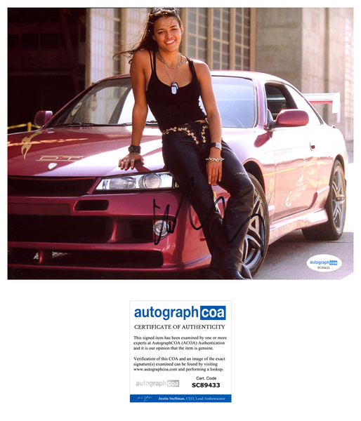 Michelle Rodriguez Fast and Furious Signed Autograph 8x10 Photo ACOA