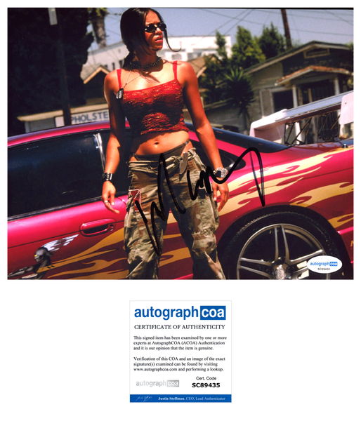 Michelle Rodriguez Fast and Furious Signed Autograph 8x10 Photo ACOA