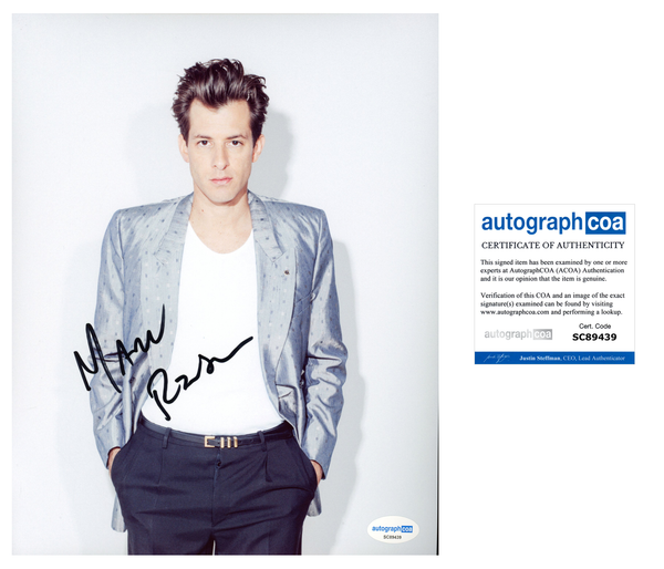 Mark Ronson Signed Autograph 8x10 Photo ACOA