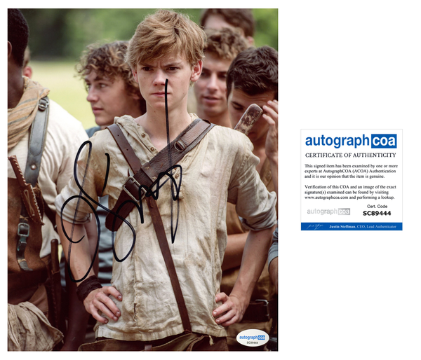 Thomas Brodie Sangster Maze Runner Signed Autograph 8x10 Photo ACOA