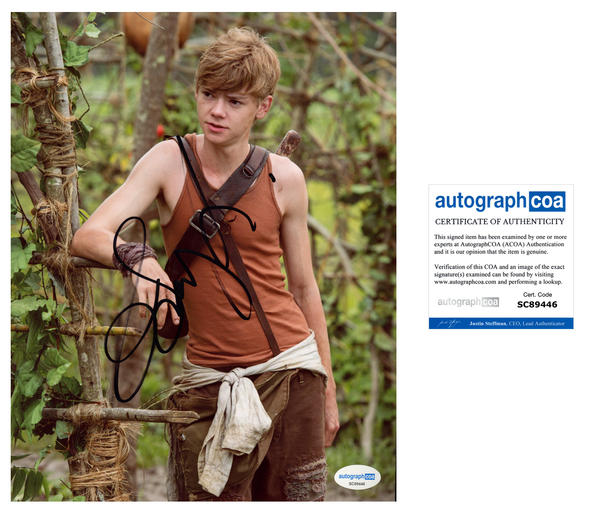 Thomas Brodie Sangster Maze Runner Signed Autograph 8x10 Photo ACOA