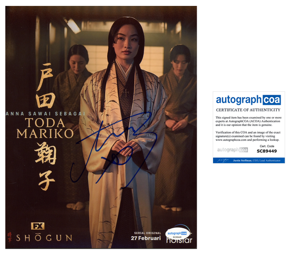 Anna Sawai Shogun Signed Autograph 8x10 Photo ACOA