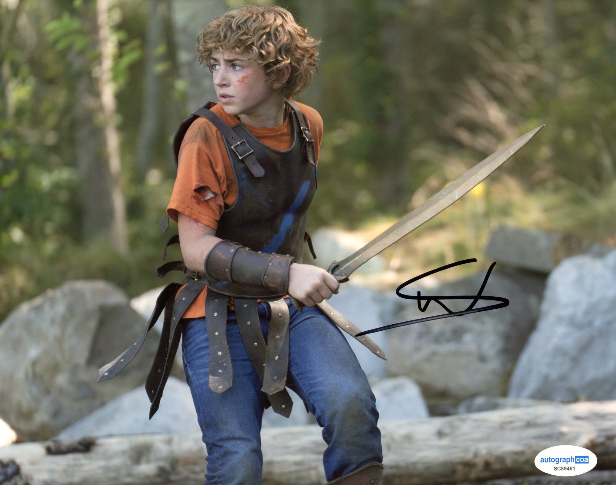 Walker Scobell Percy Jackson Signed Autograph 8x10 Photo ACOA