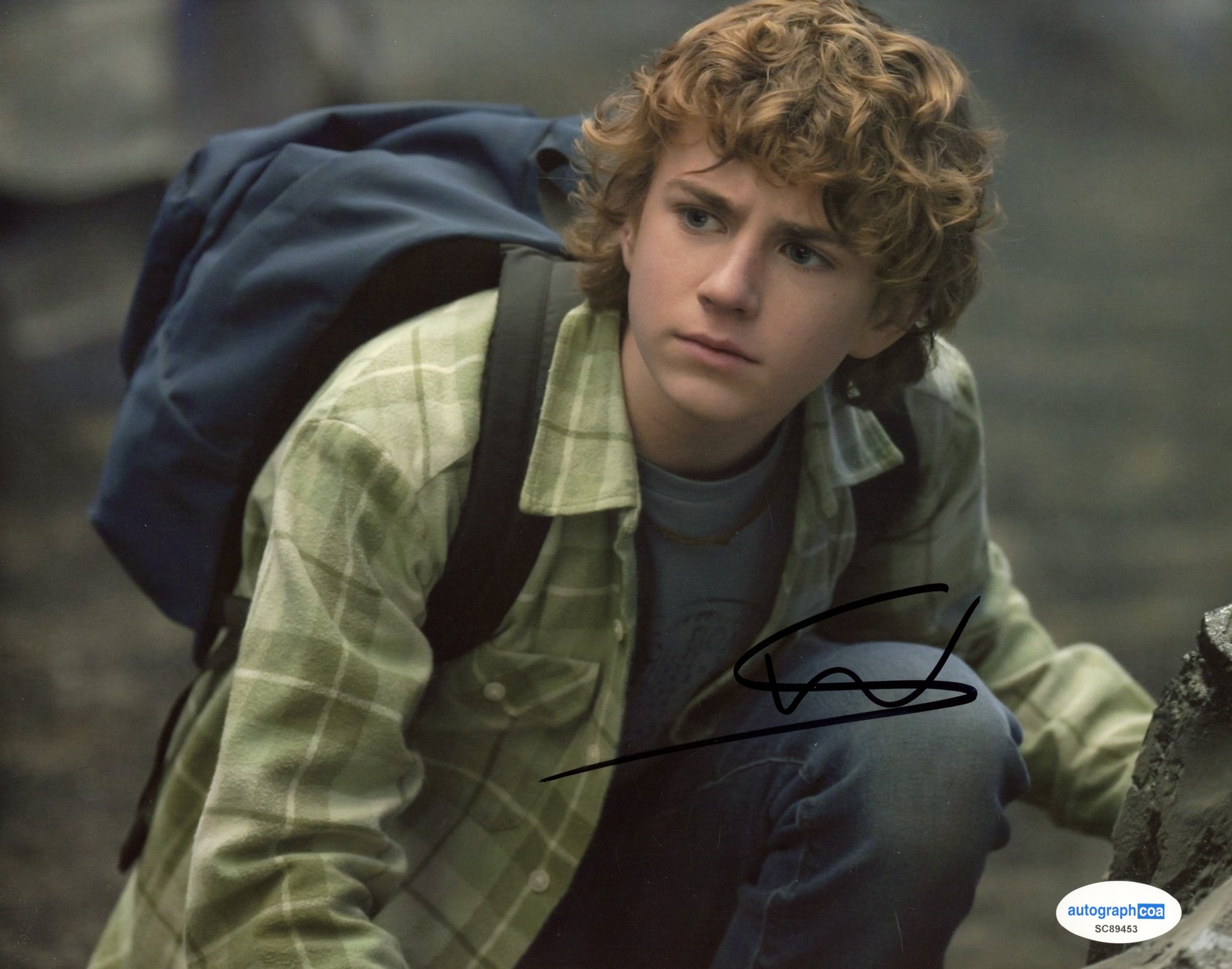 Walker Scobell Percy Jackson Signed Autograph 8x10 Photo ACOA