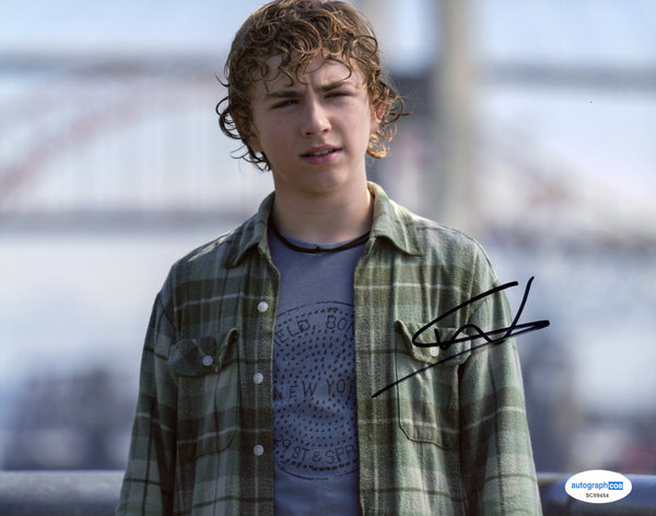 Walker Scobell Percy Jackson Signed Autograph 8x10 Photo ACOA