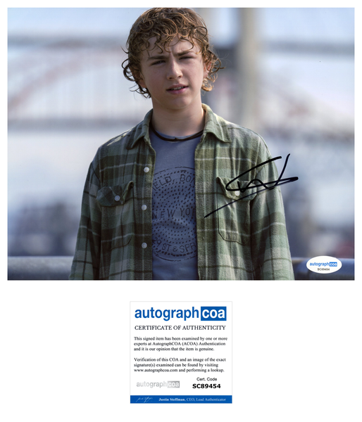 Walker Scobell Percy Jackson Signed Autograph 8x10 Photo ACOA