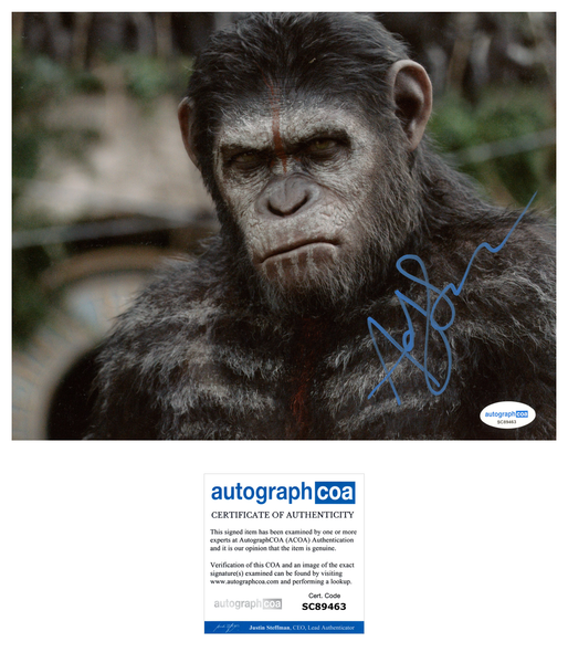 Andy Serkis Planet of the Apes Signed Autograph 8x10 Photo ACOA