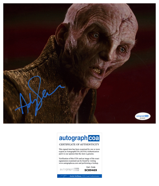 Andy Serkis Star Wars Signed Autograph 8x10 Photo ACOA