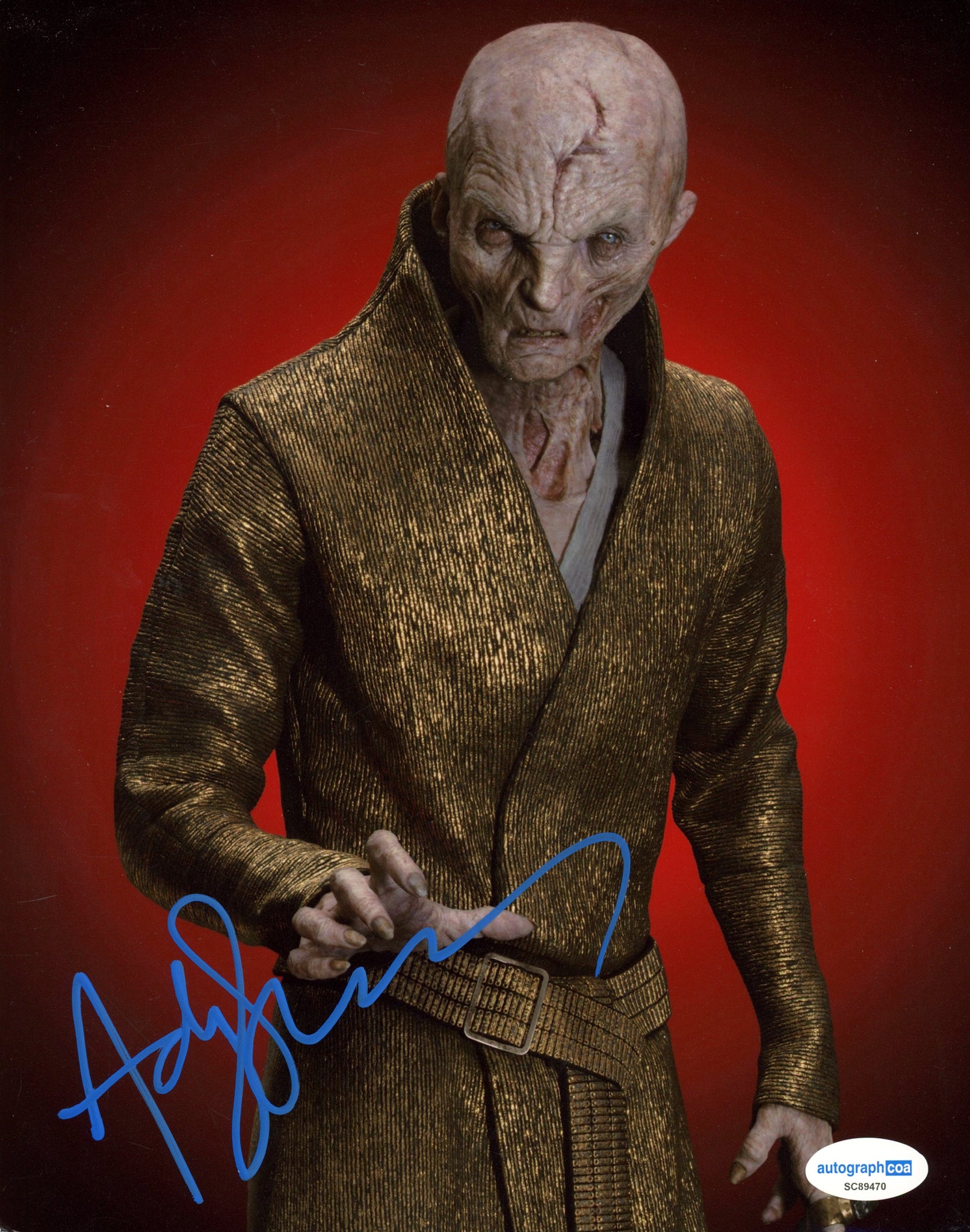 Andy Serkis Star Wars Signed Autograph 8x10 Photo ACOA