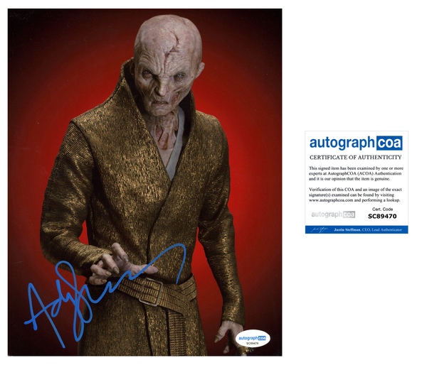 Andy Serkis Star Wars Signed Autograph 8x10 Photo ACOA