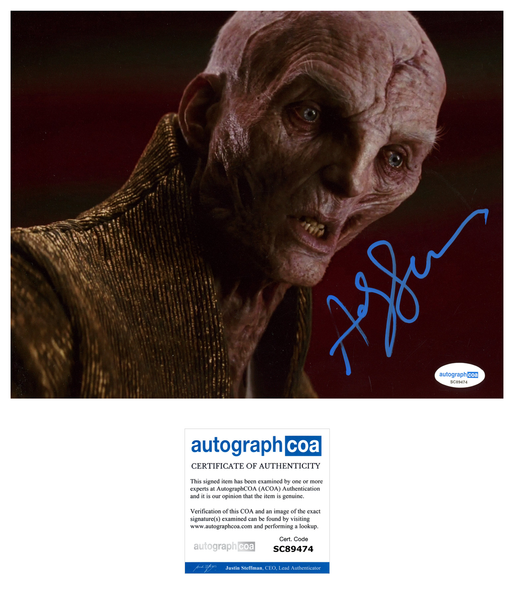 Andy Serkis Star Wars Signed Autograph 8x10 Photo ACOA