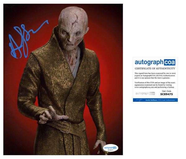 Andy Serkis Star Wars Signed Autograph 8x10 Photo ACOA