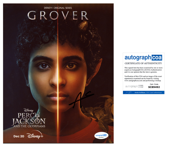 Aryan Simhadri Percy Jackson Signed Autograph 8x10 Photo ACOA