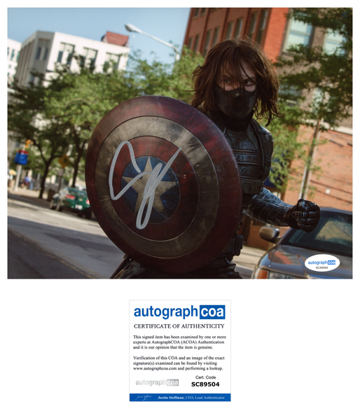 Sebastian Stan Winter Soldier Avengers Signed Autograph 8x10 Photo ACOA