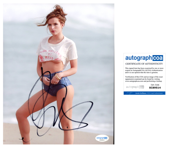 Bella Thorne Sexy Signed Autograph 8x10 Photo ACOA