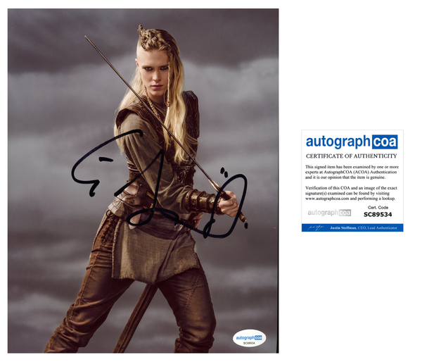 Gaia Weiss Vikings Signed Autograph 8x10 Photo ACOA