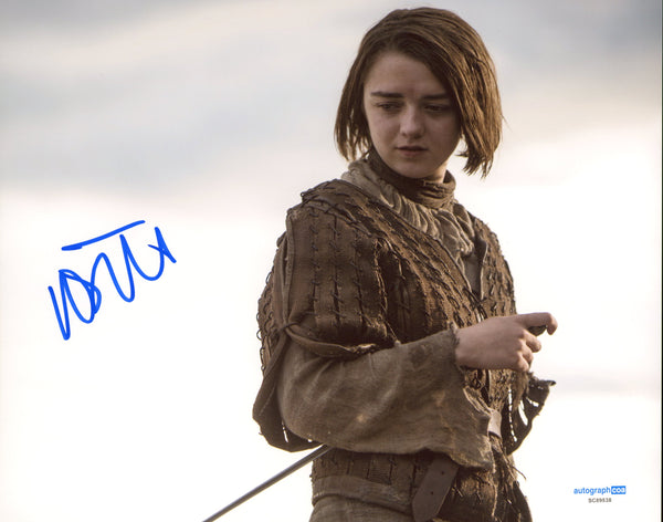 Maisie Williams Game of Thrones Signed Autograph 8x10 Photo ACOA