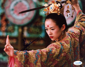 Zhang Ziyi Crouching Tiger Signed Autograph 8x10 Photo ACOA