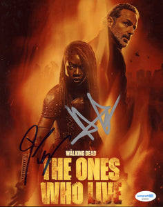 Andrew Lincoln Danai Gurira Walking Dead Signed Autograph 8x10 Photo ACOA