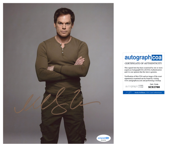 Michael C Hall Dexter Signed Autograph 8x10 Photo ACOA