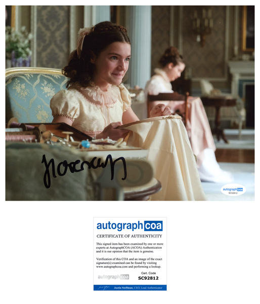 Florence Hunt Bridgerton Signed Autograph 8x10 Photo ACOA