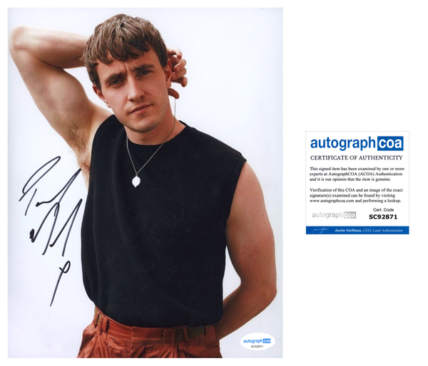 Paul Mescal Gladiator Signed Autograph 8x10 Photo ACOA