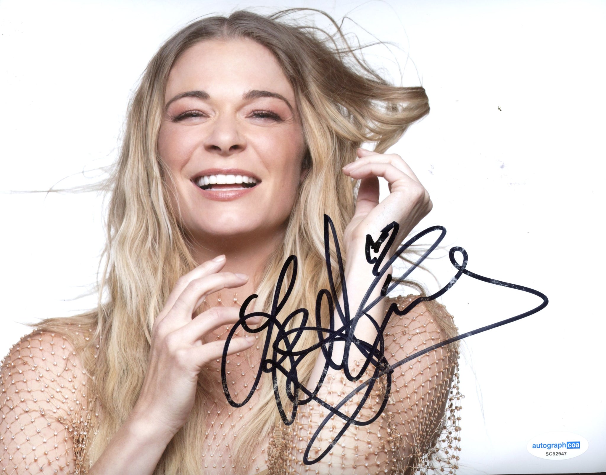 Leann Rimes Sexy Signed Autograph 8x10 Photo ACOA