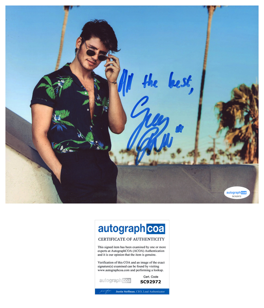 Gregg Sulkin Signed Autograph 8x10 Photo ACOA