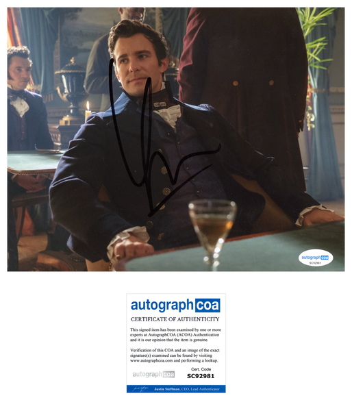 Luke Thompson Bridgerton Signed Autograph 8x10 Photo ACOA