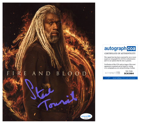 Steve Toussaint House of Dragon Signed Autograph 8x10 Photo ACOA