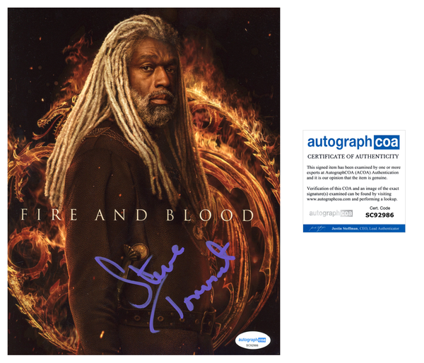 Steve Toussaint House of Dragon Signed Autograph 8x10 Photo ACOA