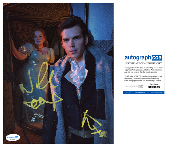 Luke Newton Nicola Coughlan Bridgerton Signed Autograph 8x10 Photo ACOA