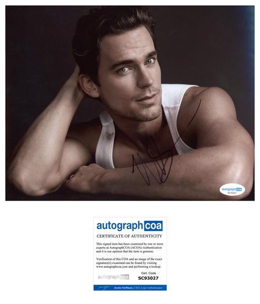 Matt Bomer Signed Autograph 8x10 Photo ACOA