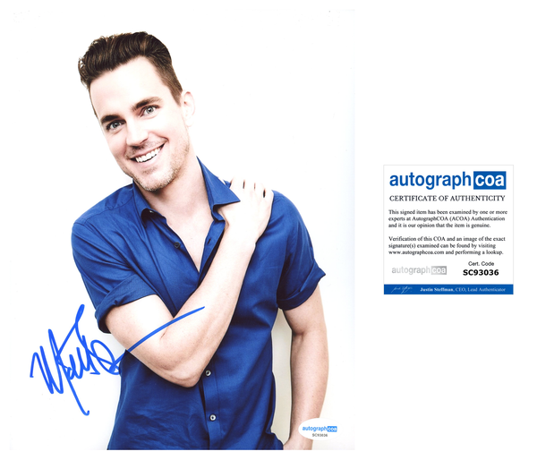 Matt Bomer Magic Mike Signed Autograph 8x10 Photo ACOA