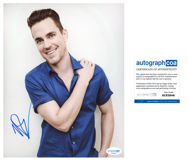 Matt Bomer Signed Autograph 8x10 Photo ACOA