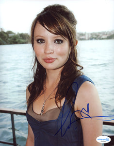 Emily Browning Sexy Autograph 8x10 Photo ACOA