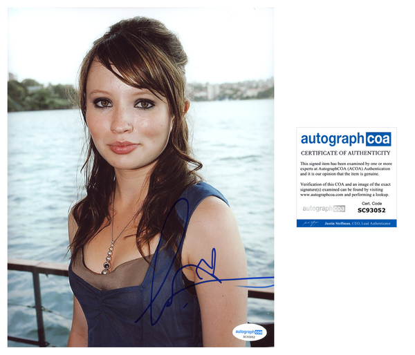 Emily Browning Sexy Autograph 8x10 Photo ACOA