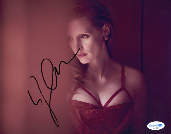 Jessica Chastain Sexy Signed Autograph 8x10 Photo ACOA