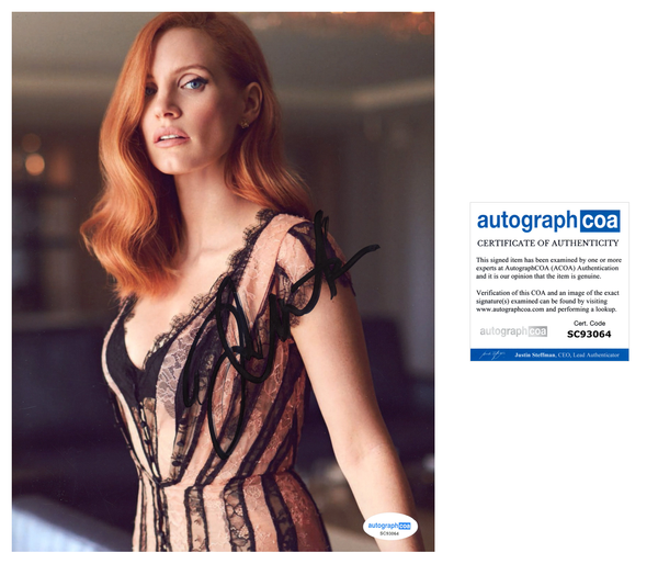 Jessica Chastain Sexy Signed Autograph 8x10 Photo ACOA