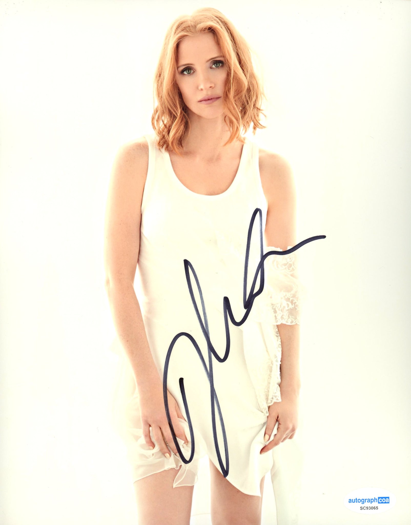 Jessica Chastain Sexy Signed Autograph 8x10 Photo ACOA