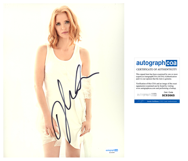 Jessica Chastain Sexy Signed Autograph 8x10 Photo ACOA