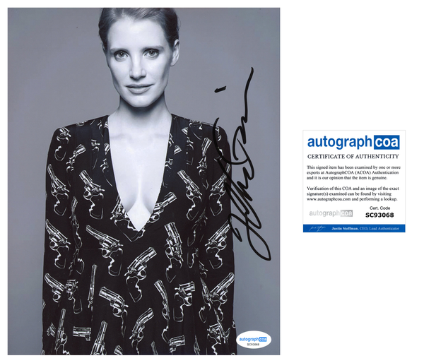 Jessica Chastain Sexy Signed Autograph 8x10 Photo ACOA