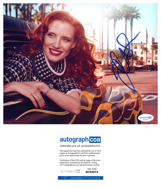 Jessica Chastain Martian Signed Autograph 8x10 Photo ACOA